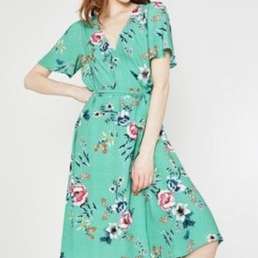 Promod Floral wrap dress